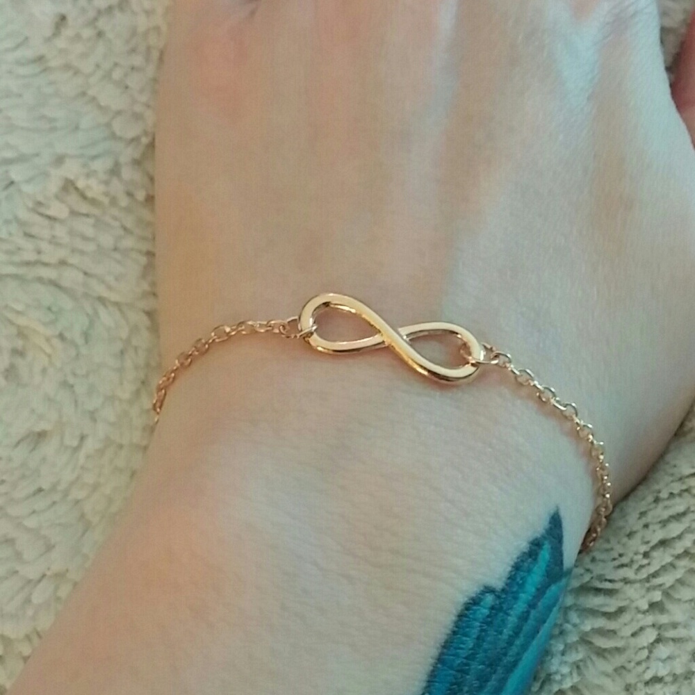 Dainty Golden Infinity Bracelet - Picture 3 of 3